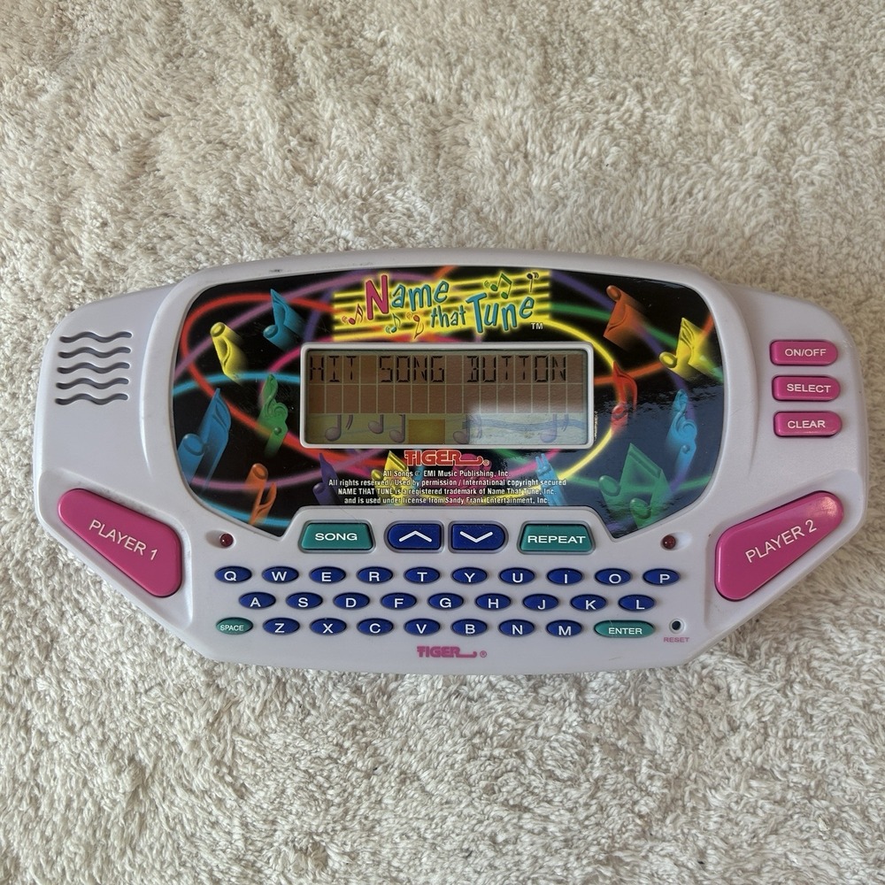 Tiger‎ Electronics Name That Tune Handheld Game With Cartridge Vintage Works